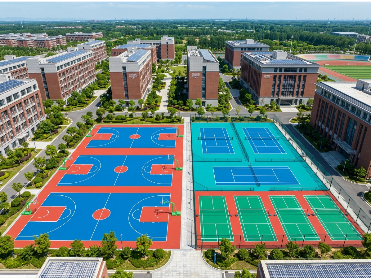 萍乡市硅PU球场混合型塑胶跑道 - 厂家